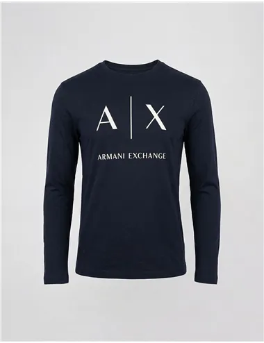 T-shirt uomo con logo blu navy