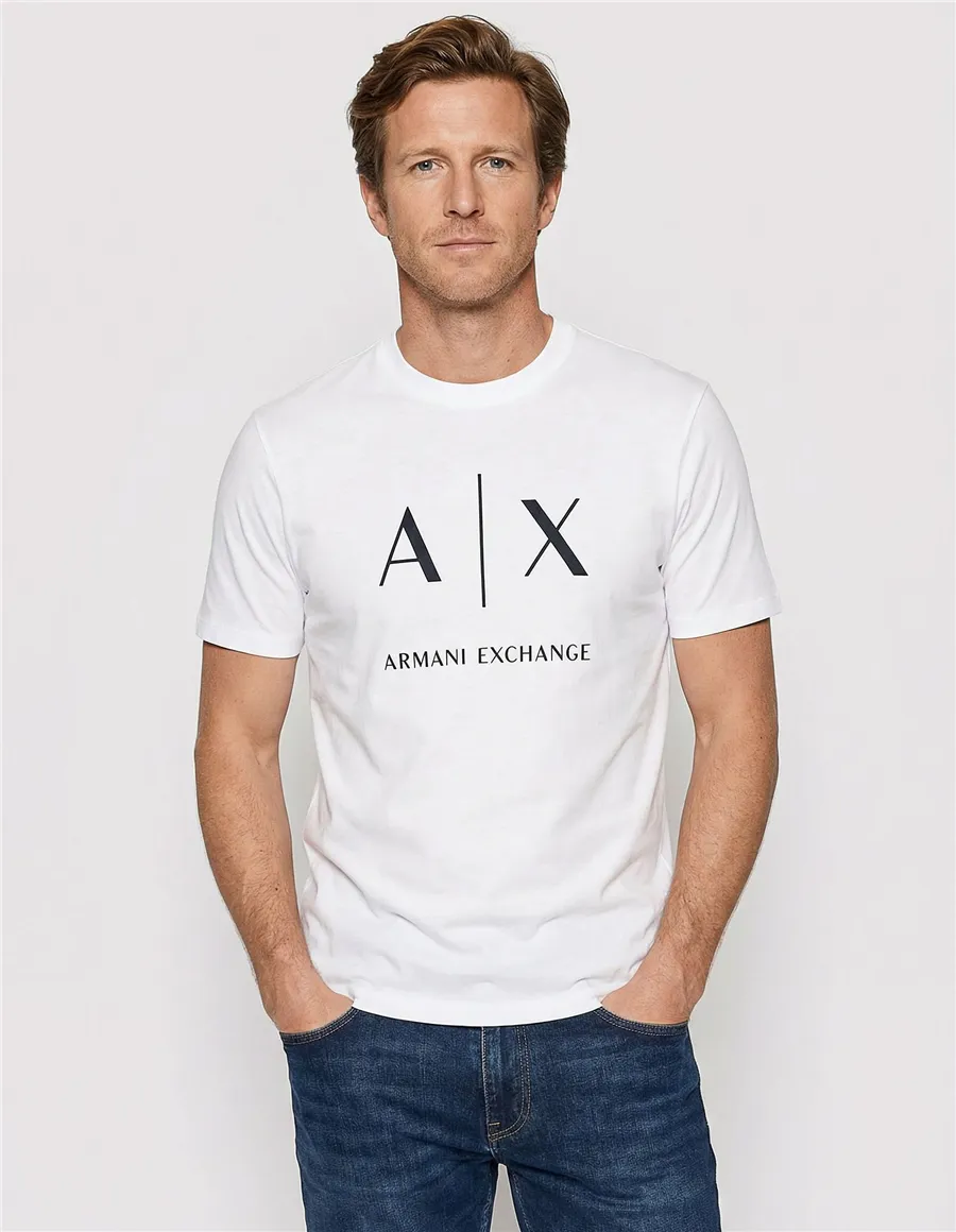 T-shirt uomo con logo bianco