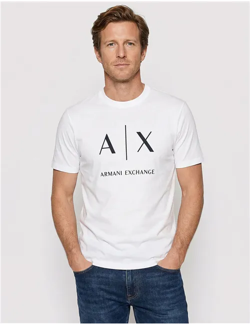 T-shirt uomo con logo bianco