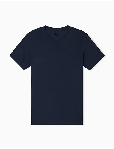 T-shirt uomo in cotone Pima blu navy