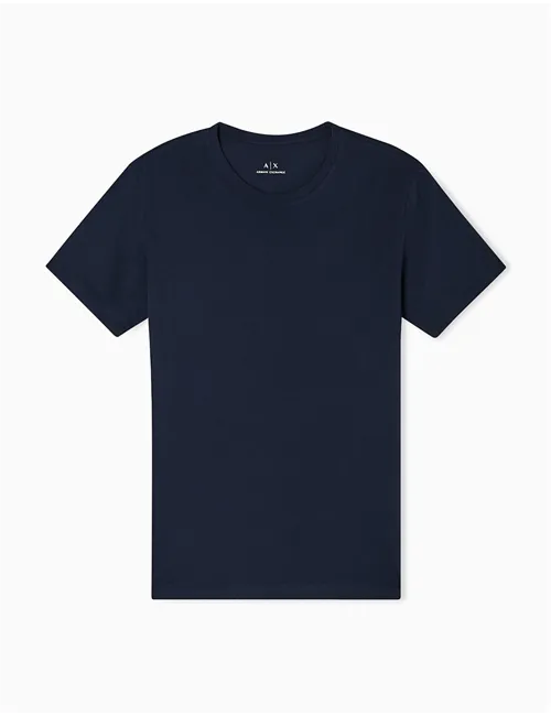 T-shirt uomo in cotone Pima blu navy