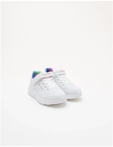 Sneakers bambini Uno Lite Rainbow Specks bianco