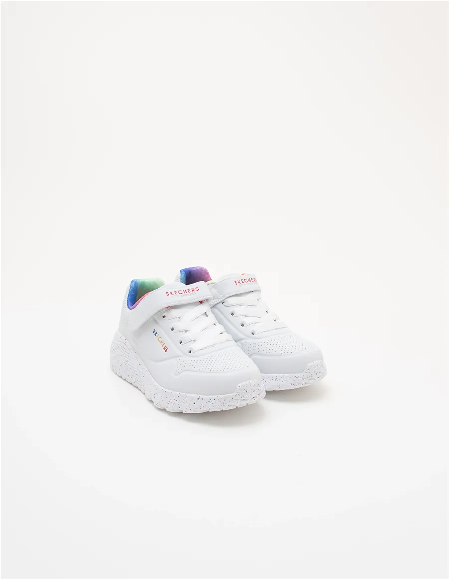 Sneakers bambini Uno Lite Rainbow Specks bianco