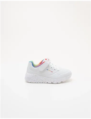 Sneakers bambini Uno Lite Rainbow Specks bianco