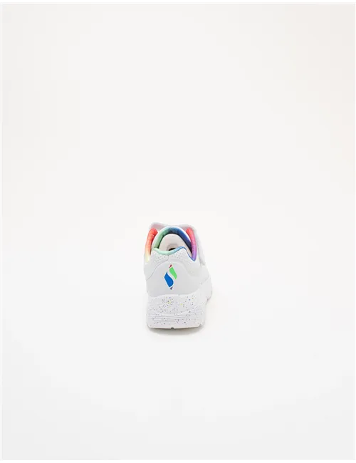 Sneakers bambini Uno Lite Rainbow Specks bianco