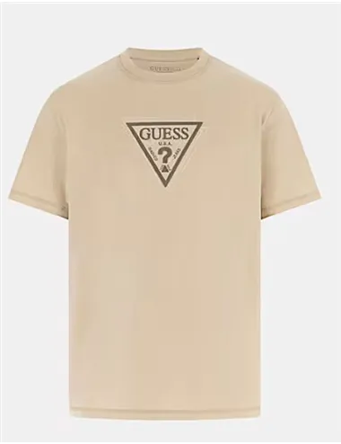 T-shirt da uomo in cotone beige