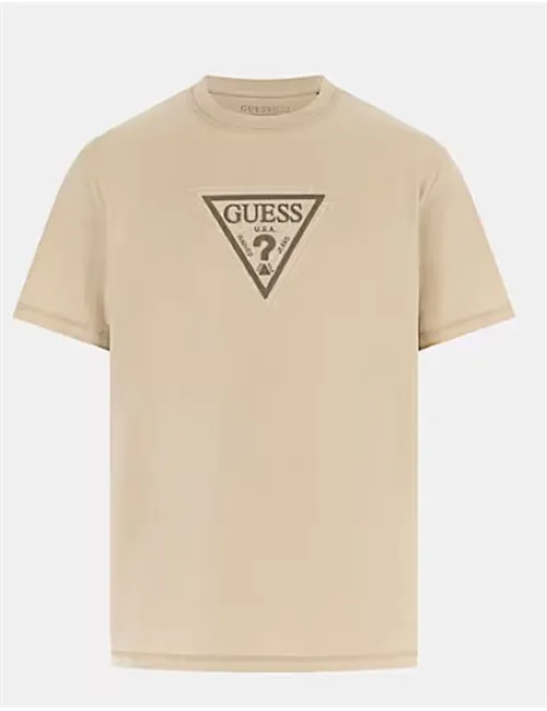 T-shirt da uomo in cotone beige