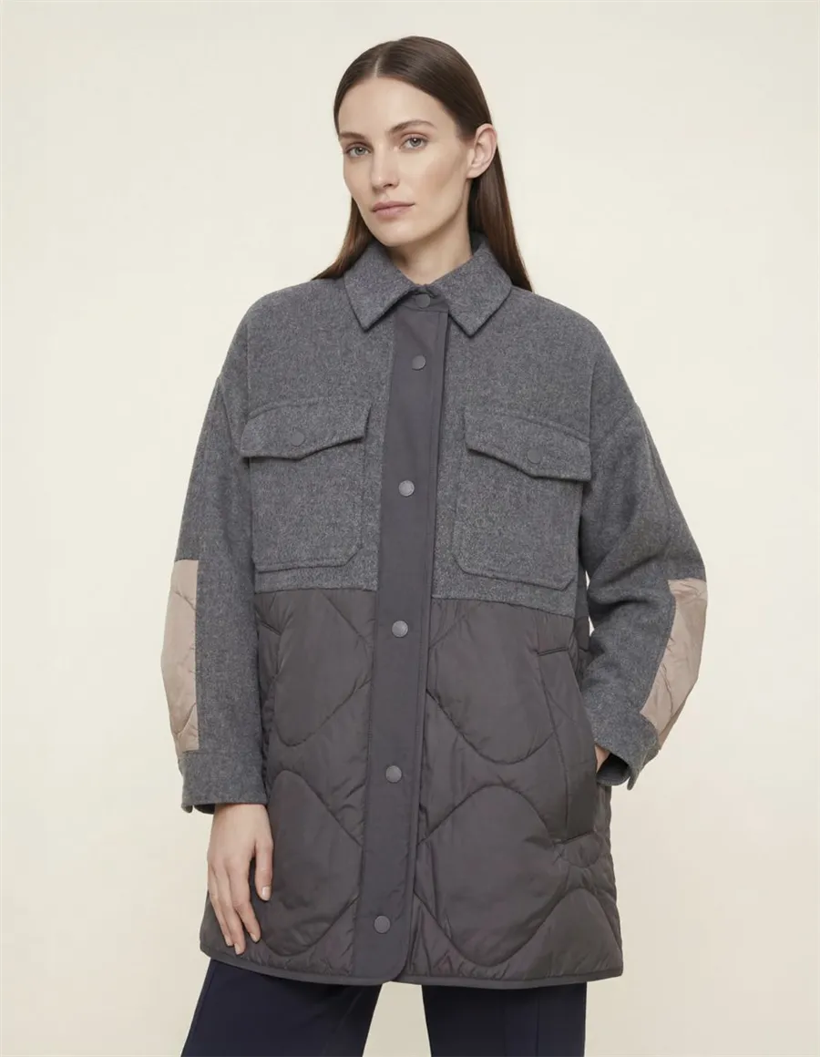 Cappotto wool blend donna Ossola grigio