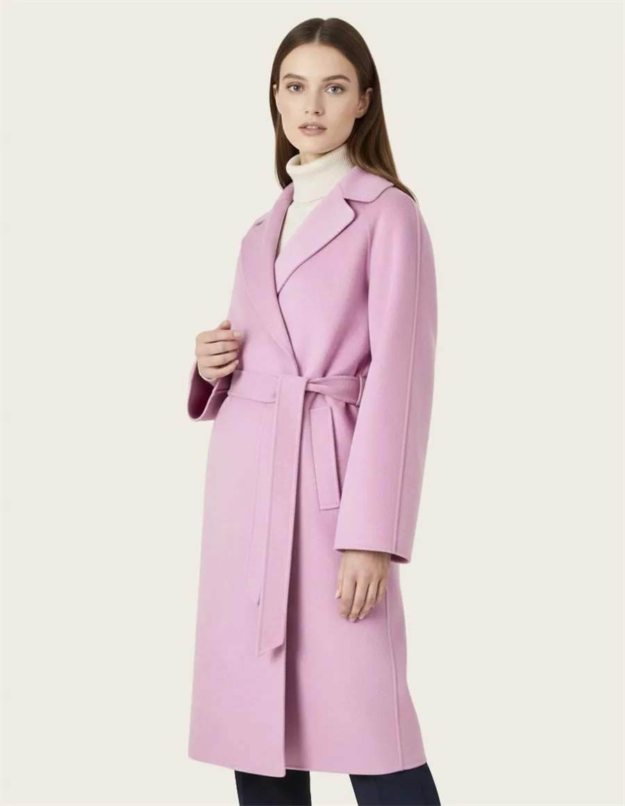 Cappotto misto lana donna Civada rosa