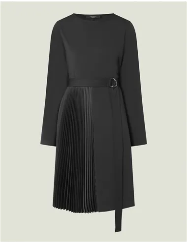 Abito plissé asimmetrico donna Scatola nero