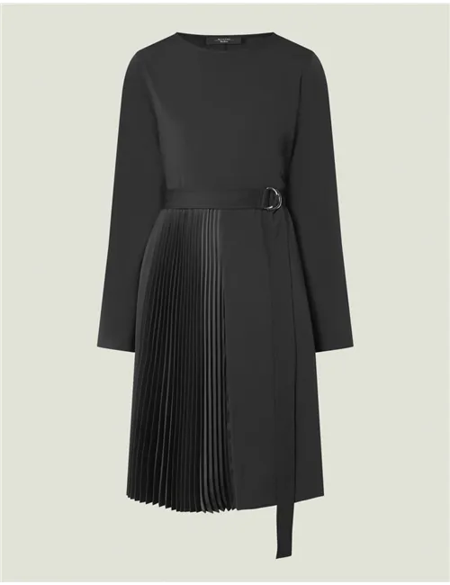 Abito plissé asimmetrico donna Scatola nero