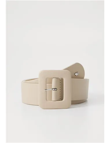 Cintura pelle ampia donna Brio beige