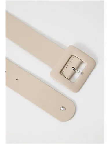 Cintura pelle ampia donna Brio beige