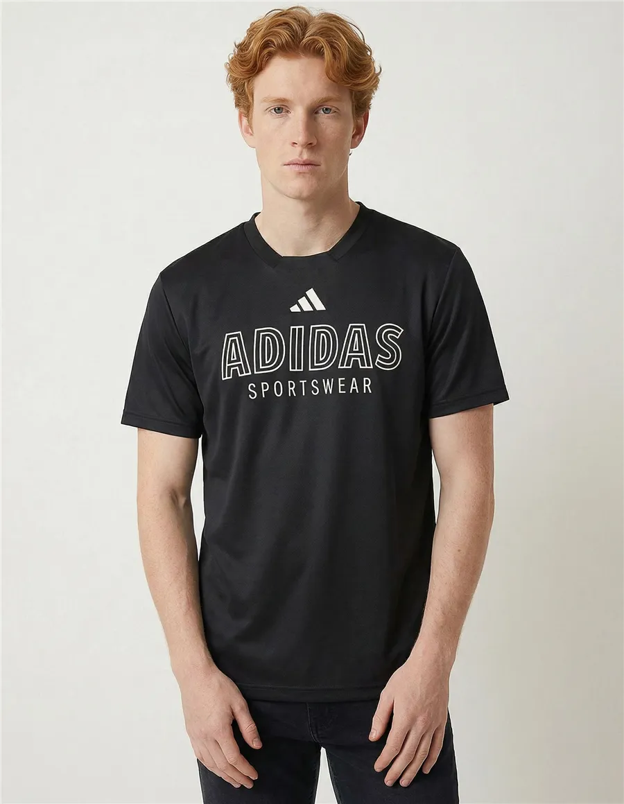 T-shirt uomo House Of Tiro Linear Graphic nero