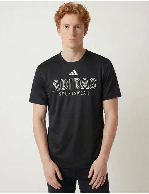 T-shirt uomo House Of Tiro Linear Graphic nero