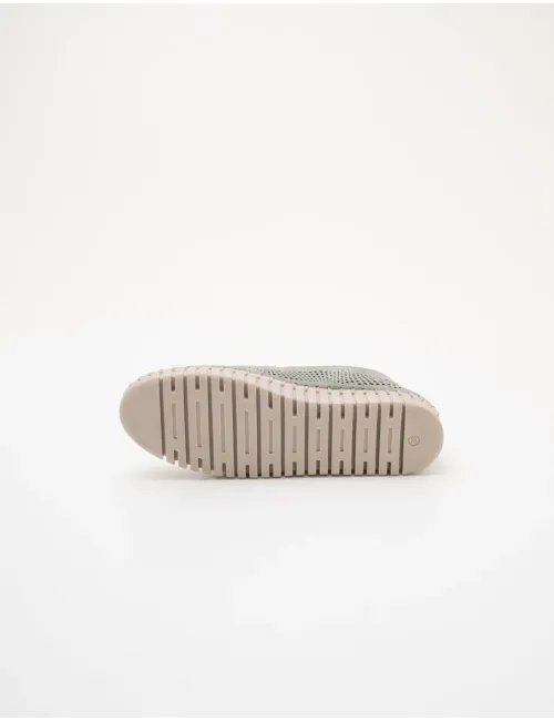 Ballerine donna nabuk laserato salvia