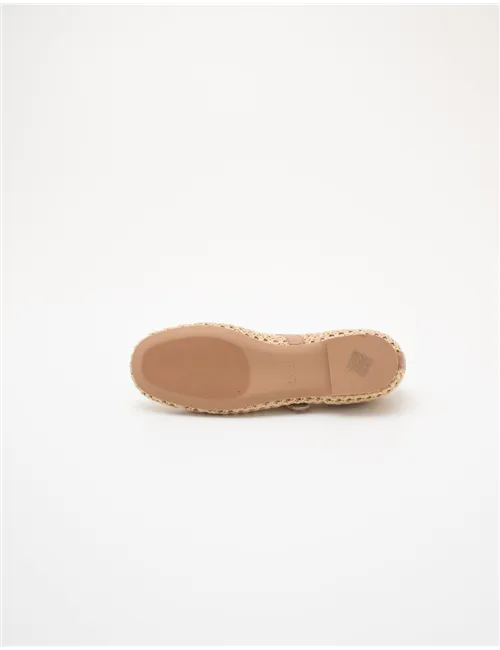 Ballerine donna raffia beige