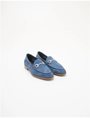 Mocassini donna suede blu