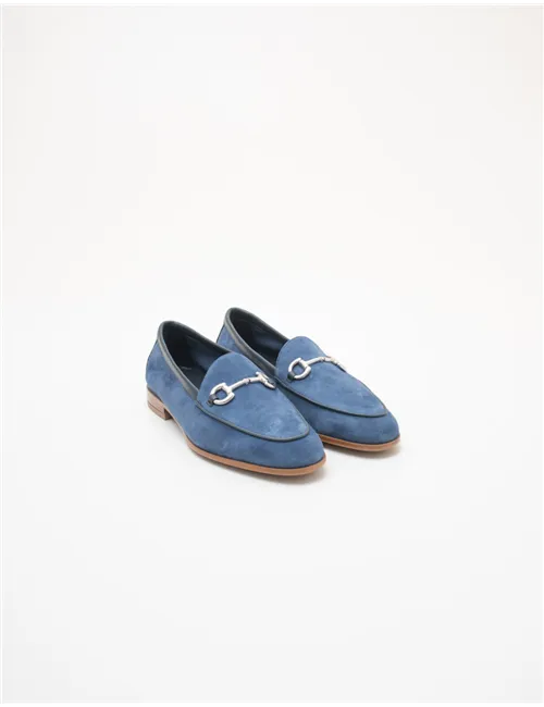 Mocassini donna suede blu
