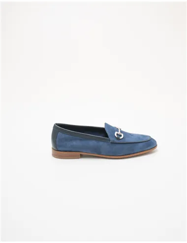 Mocassini donna suede blu
