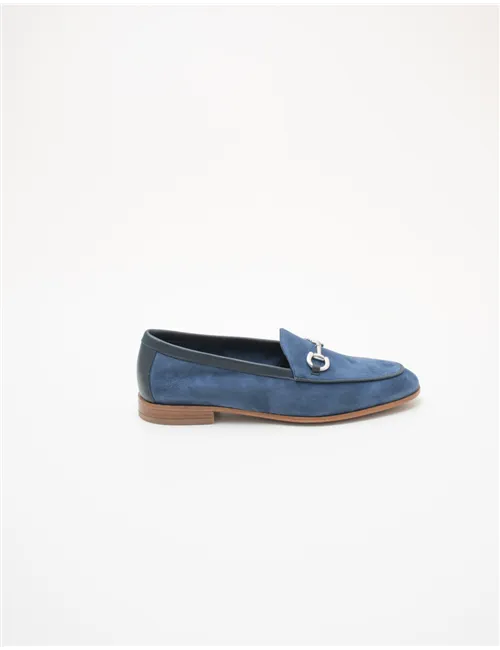 Mocassini donna suede blu