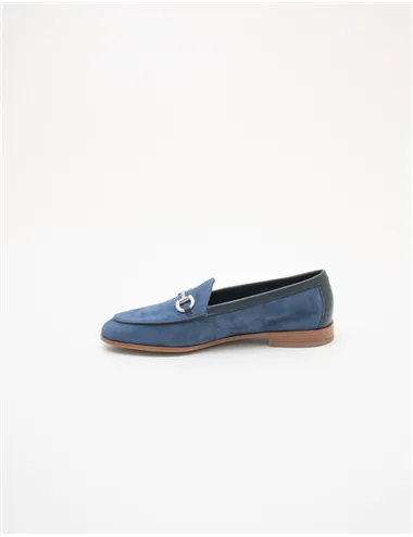 Mocassini donna suede blu