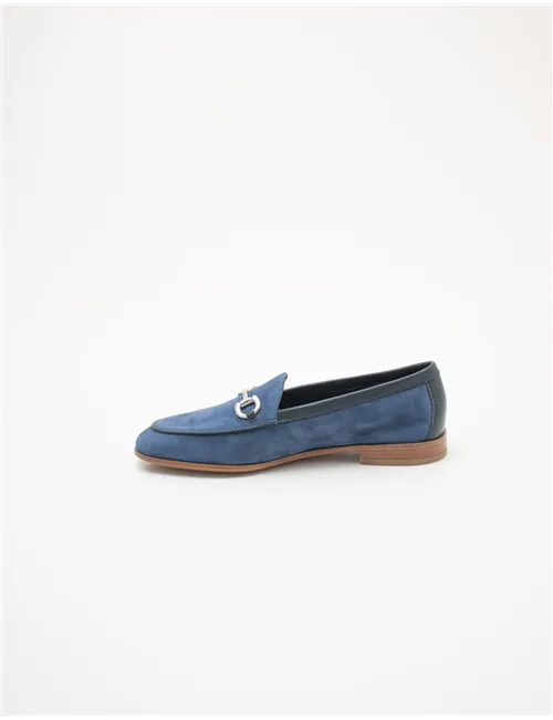 Mocassini donna suede blu