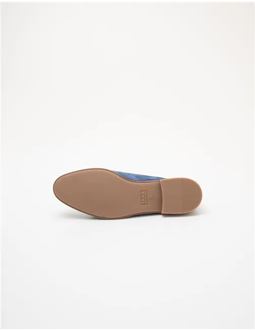 Mocassini donna suede blu