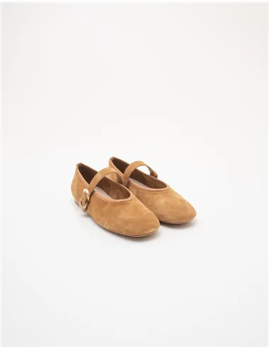 Ballerine donna suede caramello