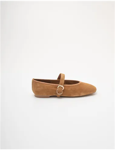 Ballerine donna suede caramello