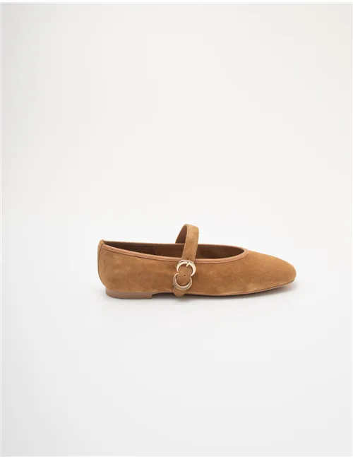 Ballerine donna suede caramello