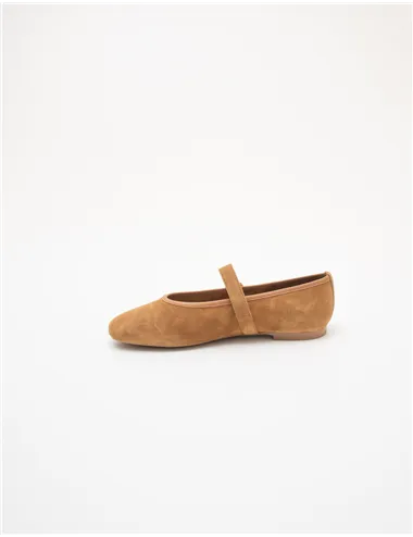 Ballerine donna suede caramello