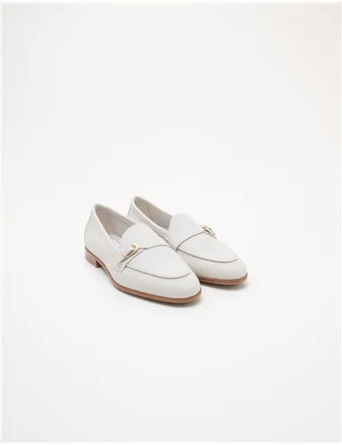 Mocassini donna pelle bianco