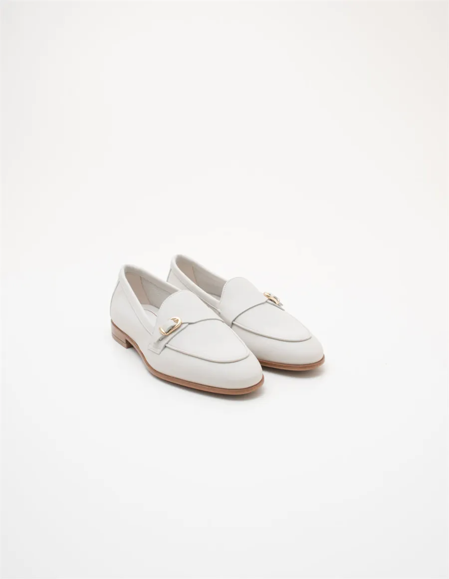 Mocassini donna pelle bianco