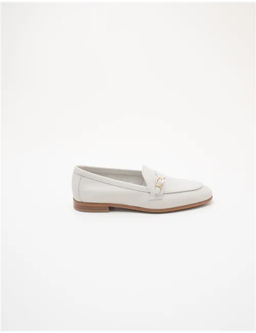 Mocassini donna pelle bianco