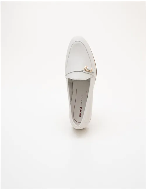 Mocassini donna pelle bianco