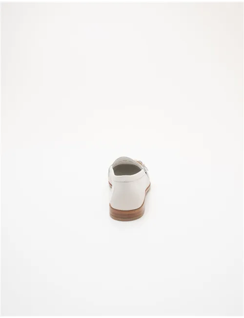 Mocassini donna pelle bianco