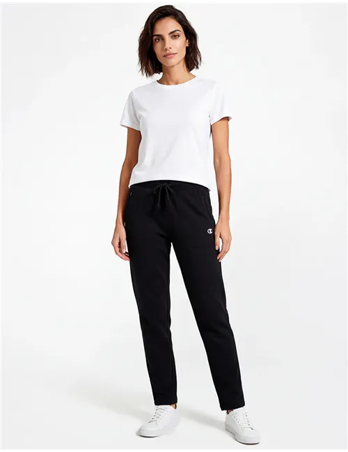 Pantaloni jogger cotone donna nero