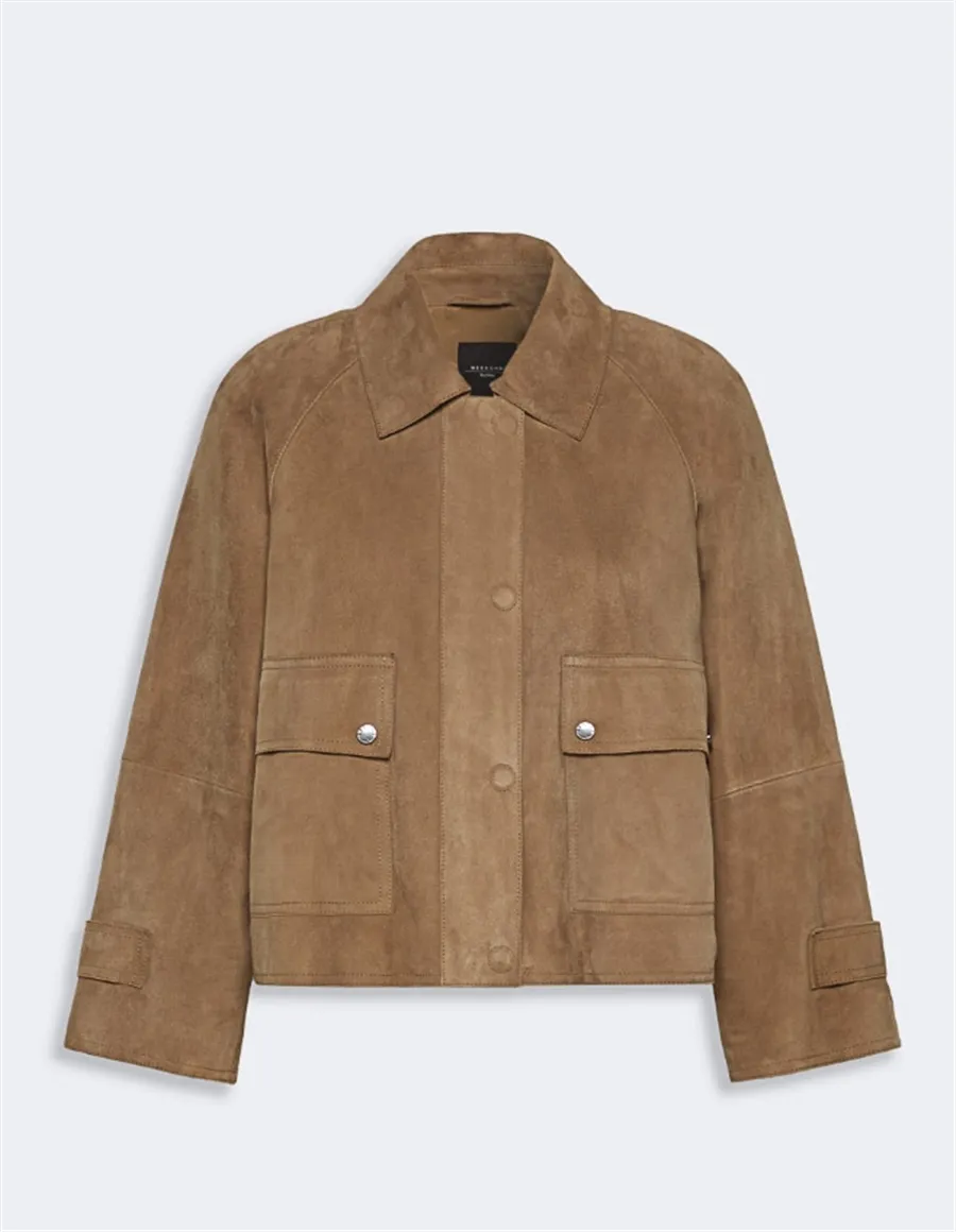 Giacca in suede donna Abito nocciola