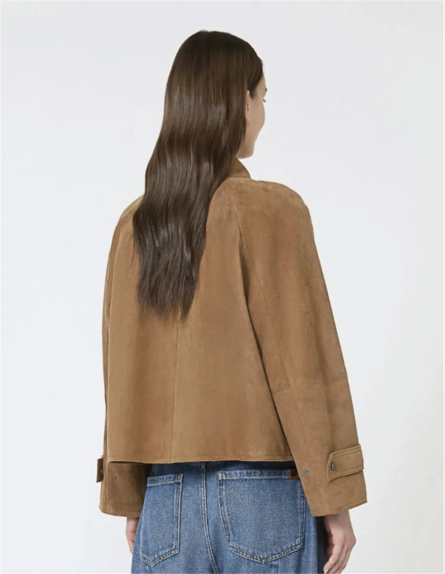 Giacca in suede donna Abito nocciola