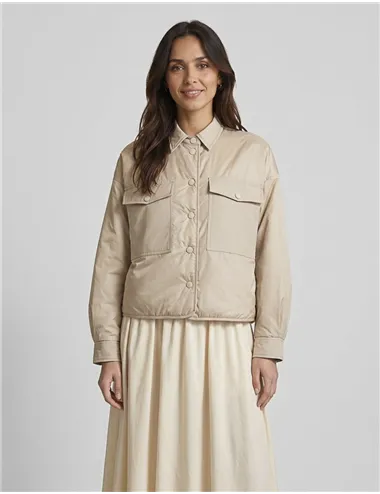 Giacca imbottita reversibile donna Sughero beige