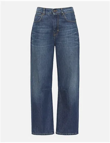 Jeans barrel leg donna Caduca denim blu