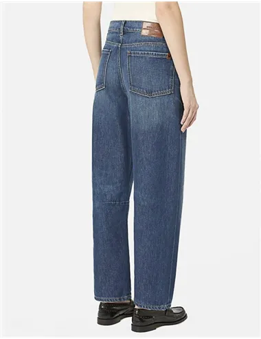 Jeans barrel leg donna Caduca denim blu