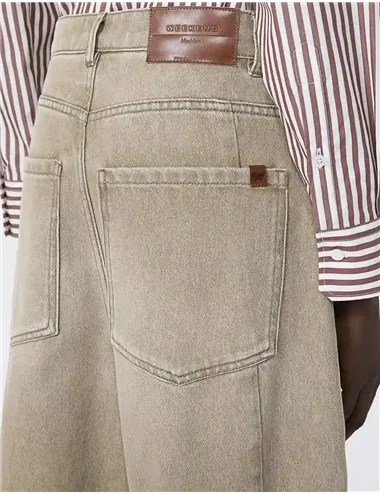 Jeans barrel leg donna Arcadia beige