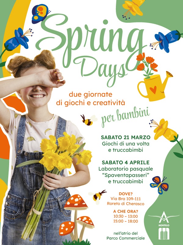 Arrivano gli Spring Days dedicati ai bambini ✌️